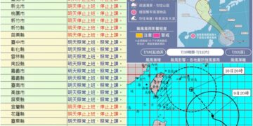 影音/嚴防巴威重創 10縣市7/10停班停課