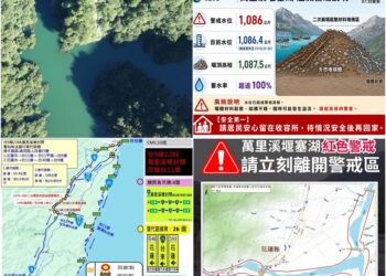 影音/0718萬里溪堰塞湖已逾警戒水位 持續啟動強制撤離