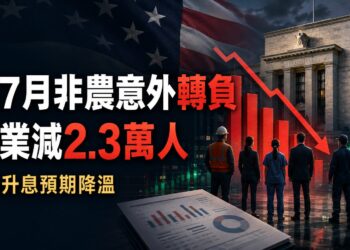 美國7月非農意外減2.3萬人　升息預期降、標普500創新高