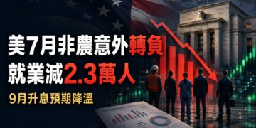 美國7月非農意外減2.3萬人　升息預期降、標普500創新高