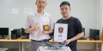 第二屆星辰盃全國模型賽 大葉學生復刻F-16塗裝模型作品獲雙獎